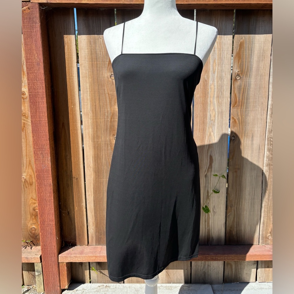 Akris - Black Spaghetti Strap Dress - size 8